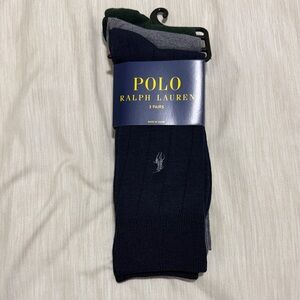 Polo by Ralph Lauren Men's Dress Socks - Dark Blue, Gray, Forest Green